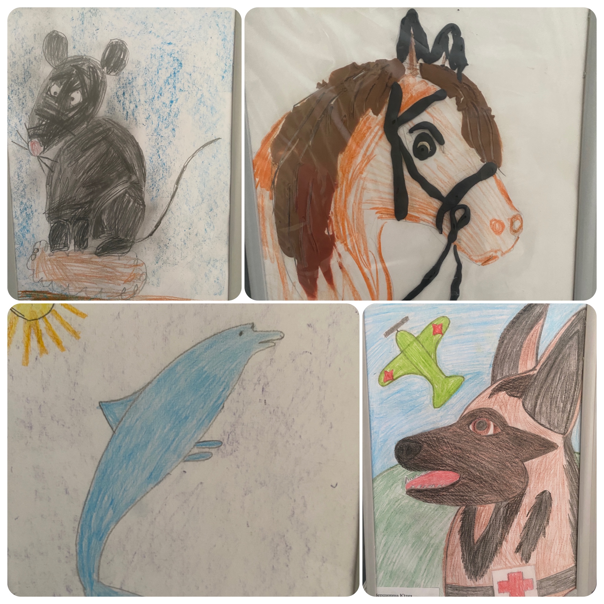 коллаж рисунки детей 2